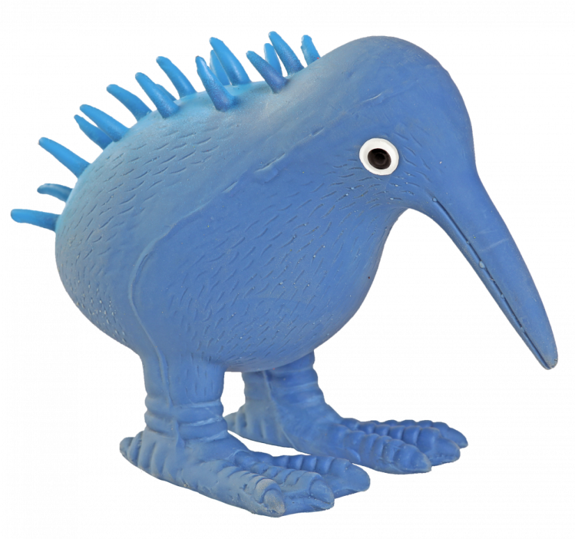 Latexová pískací hračka Kiwi M modrá