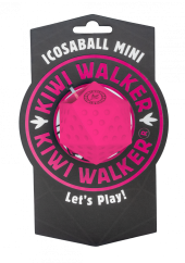 Gumová hračka ICOSABALL s dírou na pamlsky - MINI - růžová