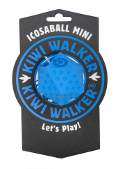 Gumová hračka ICOSABALL s dírou na pamlsky - MINI - modrá