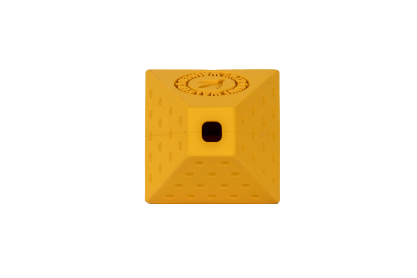 Gumová hračka OCTABALL s dírou na pamlsky - MINI - oranžová