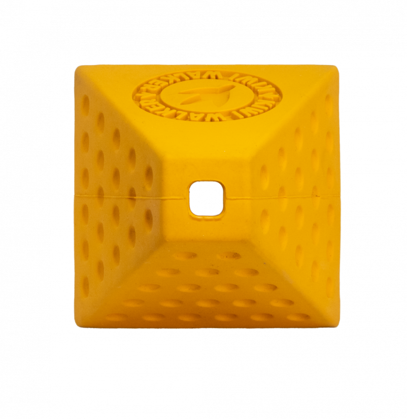 Gumová hračka OCTABALL s dírou na pamlsky - MAXI - oranžová