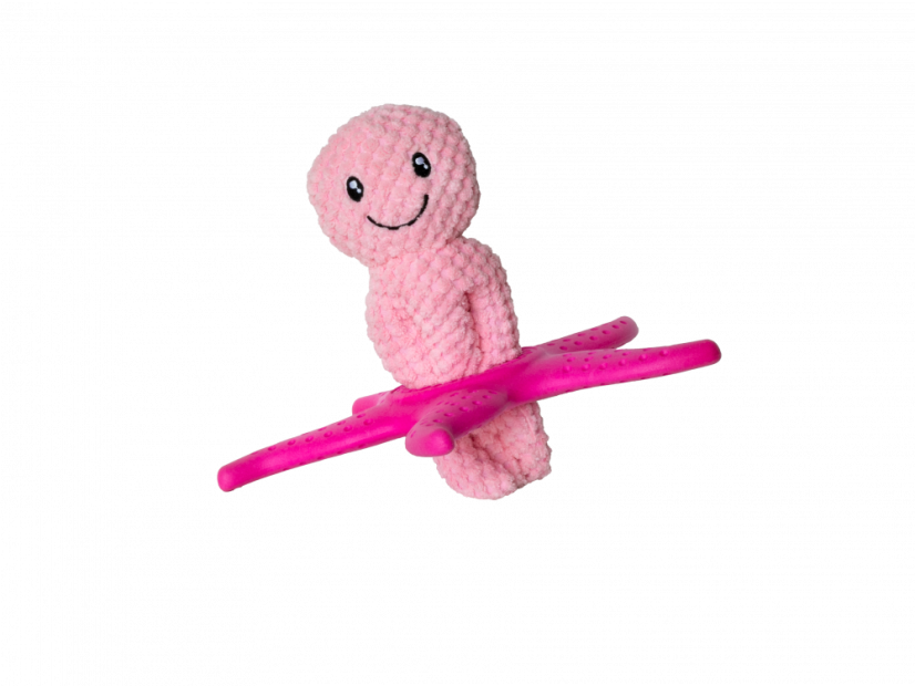 OCTOPUS & STARFISH z TPR pěny a plyše - Růžová