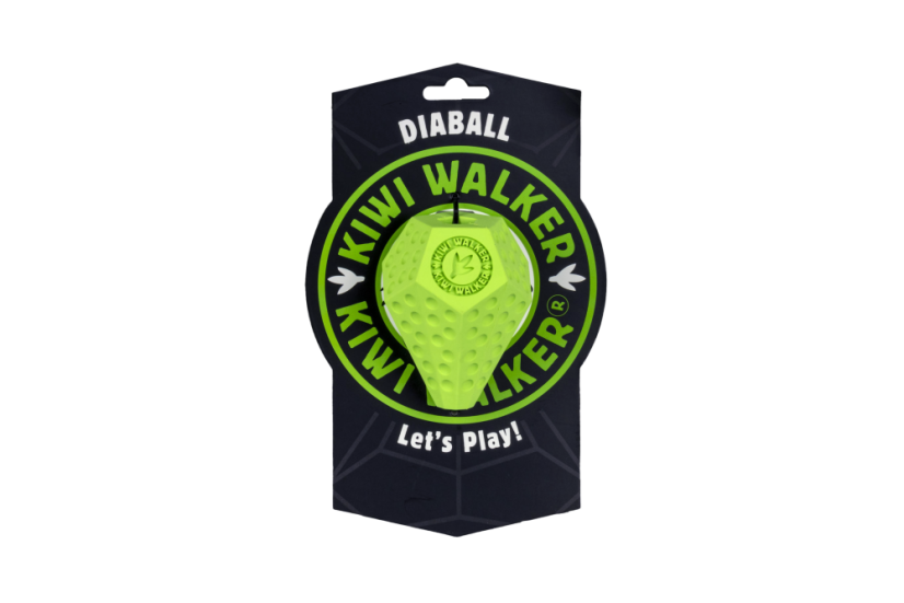 Gumová hračka DIABALL s dírou na pamlsky - MAXI - zelená