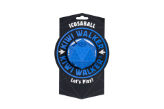 Gumová hračka ICOSABALL s dírou na pamlsky -MAXI- modrá