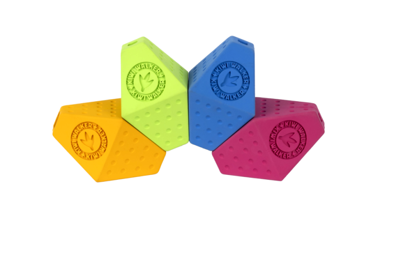 Gumová hračka OCTABALL s dírou na pamlsky - MINI - modrá