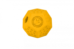 Gumová hračka DODECABALL s dírou na pamlsky - MAXI - oranžová