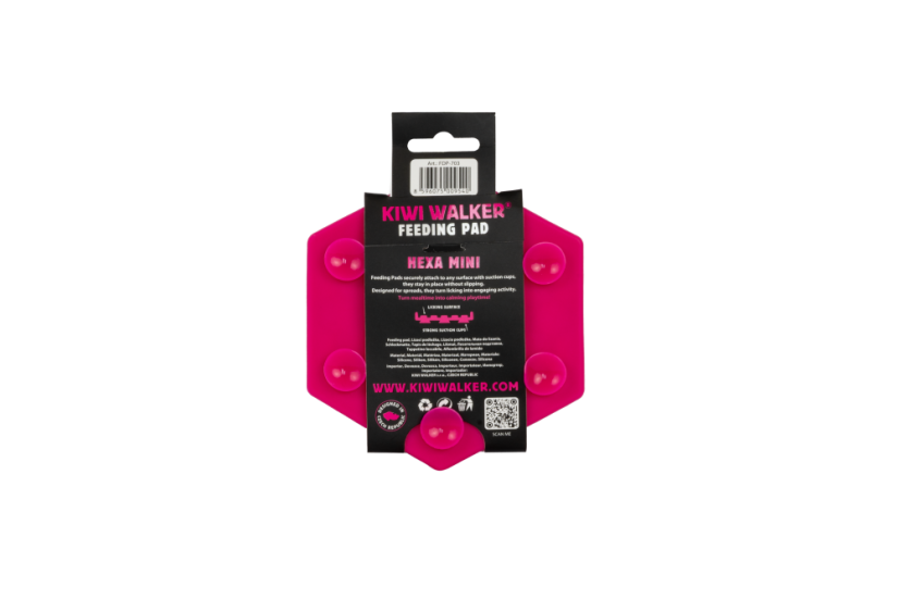 Lízací podložka – HEXA MINI – Růžová