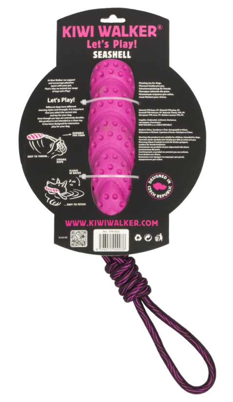Létající a plovací seashell z TPR pěny - MAXI - Růžová