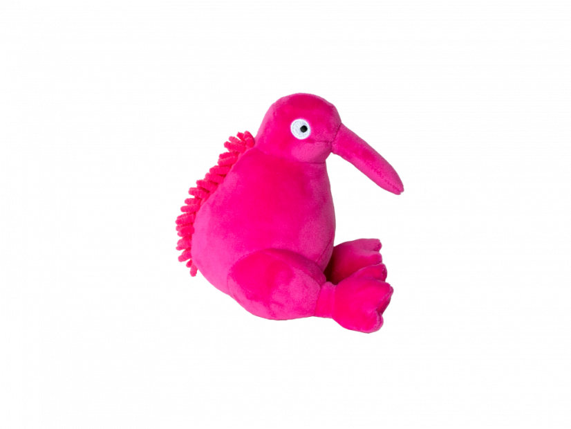 Plyšová pískací hračka Kiwi růžová
