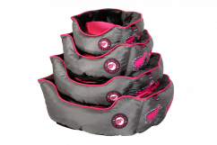 Oválný pelech  z ortopedické pěny - XL - Růžová/Šedá