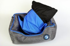 Pelech z ortopedické pěny - XL - Modrá/Šedá