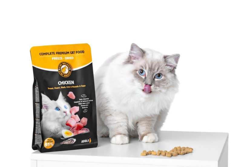 Kiwi Walker Kompletní mrazem sušené krmivo pro kočky 150 g - Varianta: Kuře & Losos