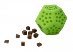 Gumová hračka DODECABALL s dírou na pamlsky - MINI- modrá