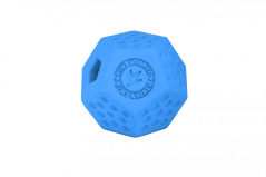 Gumová hračka DODECABALL s dírou na pamlsky - MINI- modrá