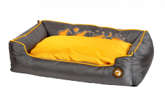 Pelech z ortopedické pěny - XL - Oranžová/Šedá