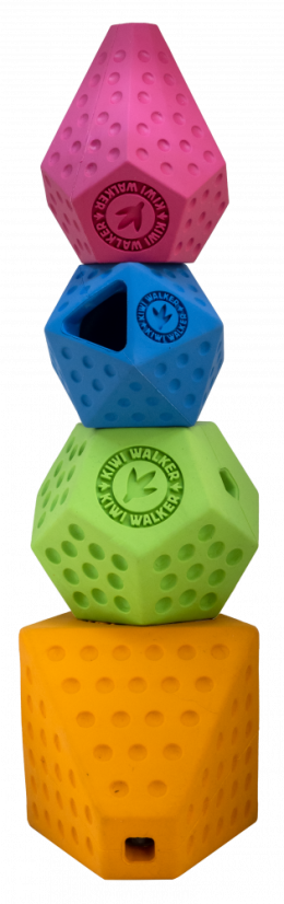 Gumová hračka ICOSABALL s dírou na pamlsky - MINI - růžová