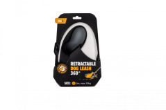 Samonavíjecí vodítko - L - MAX 50kg, 5m - Černobílá