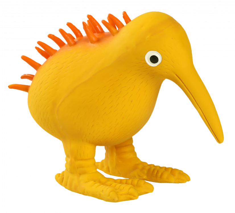 Latexová pískací hračka Kiwi M oranžová