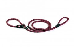 Provazové vodítko 2v1 - M - Růžová/Černá