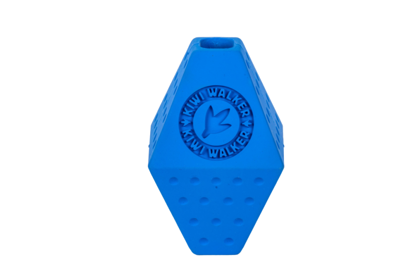 Gumová hračka OCTABALL s dírou na pamlsky - MINI - modrá