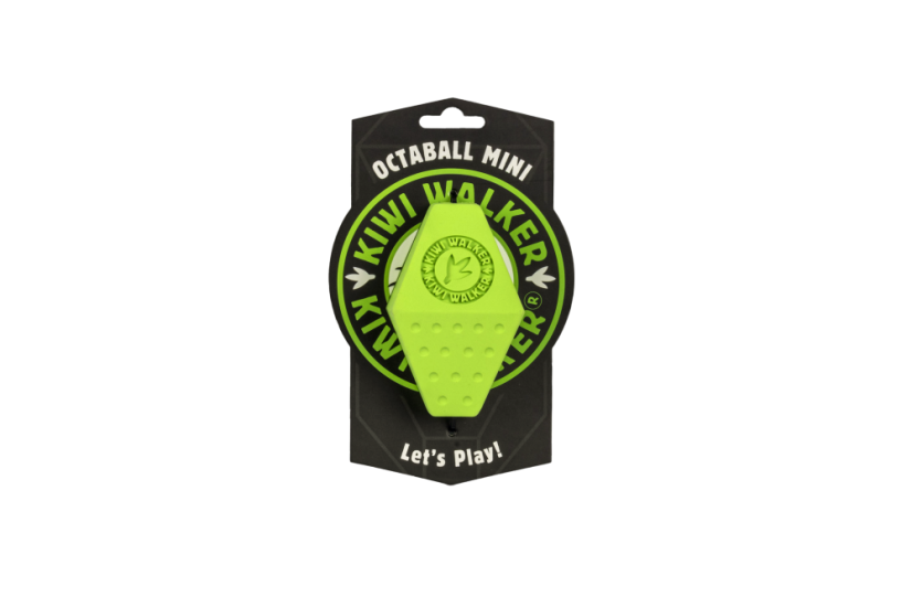 Gumová hračka OCTABALL s dírou na pamlsky - MINI - zelená