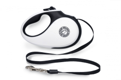 Samonavíjecí vodítko - XS - MAX 12kg, 3m - Černobílá