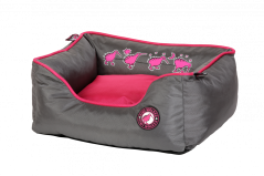 Pelech z ortopedické pěny - S - Růžová/Šedá