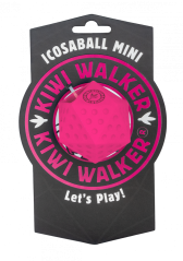 Gumová hračka ICOSABALL s dírou na pamlsky - MINI - růžová