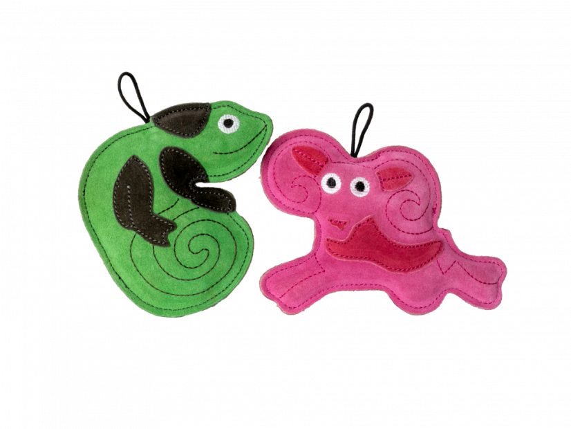 Kožená hračka Chameleon