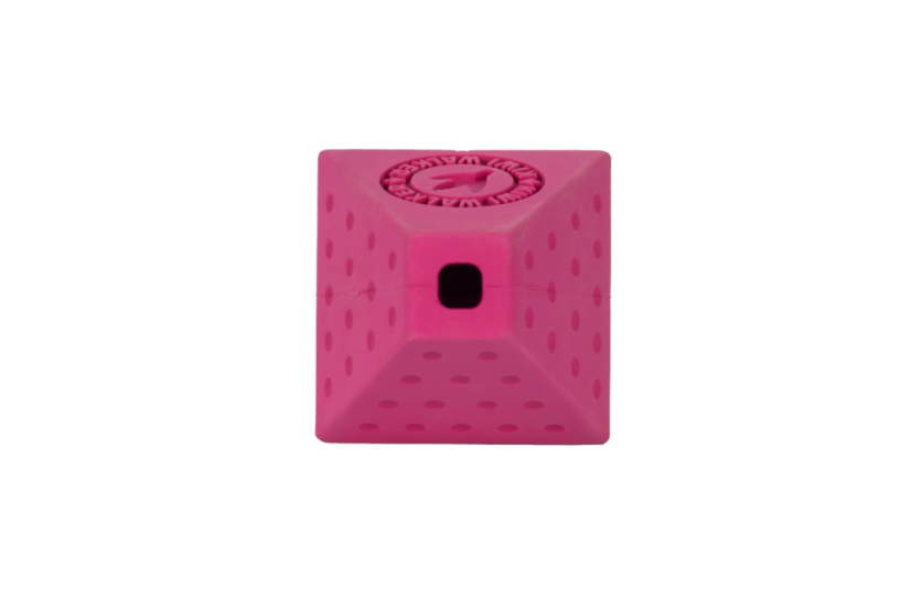 Gumová hračka OCTABALL s dírou na pamlsky - MINI- růžová