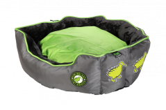 Oválný pelech  z ortopedické pěny - XL - Zelená/Šedá