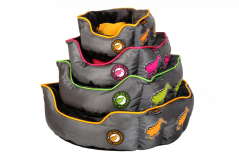 Oválný pelech  z ortopedické pěny - M - Zelená/Šedá