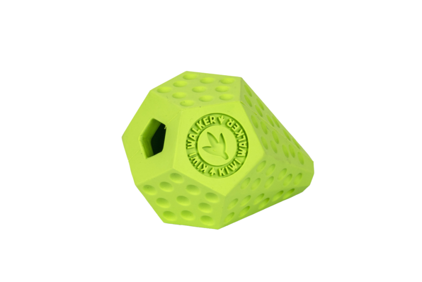 Gumová hračka DIABALL s dírou na pamlsky - MAXI - zelená
