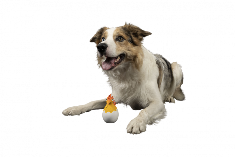 Latexová pískací hračka Kiwi Baby oranžová