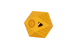 Gumová hračka ICOSABALL s dírou na pamlsky -MAXI- oranžová