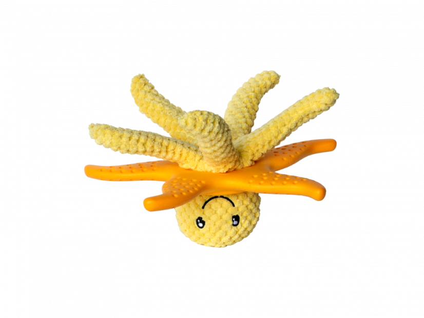 Octopus & Starfish z TPR a plyšu MAXI oranžová 25 cm