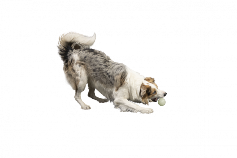 Svítící, létající a plovací míček z gumy. - MINI  - Mléčná - svítící