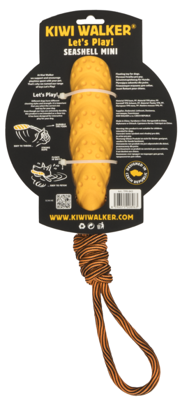 Létající a plovací seashell z TPR pěny - MINI - Oranžová