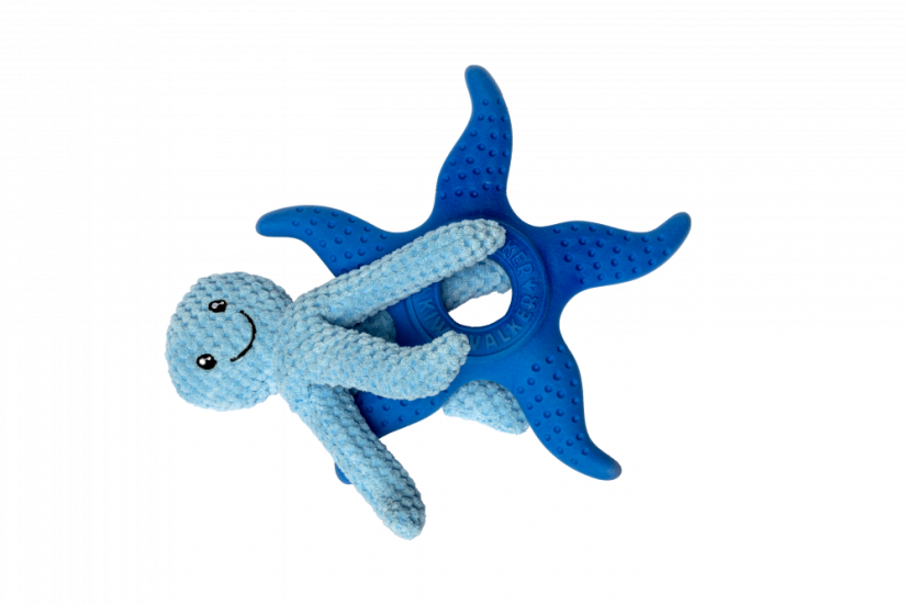 OCTOPUS & STARFISH z TPR pěny a plyše - Modrá