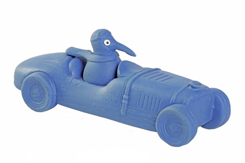 Latexová pískací hračka Bugatti modrá