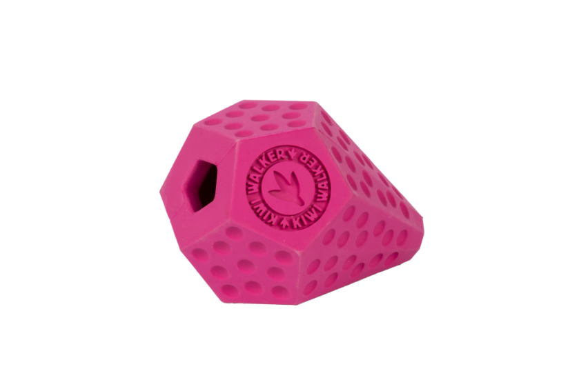 Gumová hračka DIABALL s dírou na pamlsky - MAXI - růžová