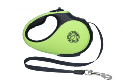 Samonavíjecí vodítko - S - MAX 15kg, 5m - Zelená a Černá