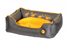 Pelech z ortopedické pěny - M - Oranžová/Šedá