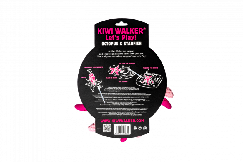 OCTOPUS & STARFISH z TPR pěny a plyše - Růžová