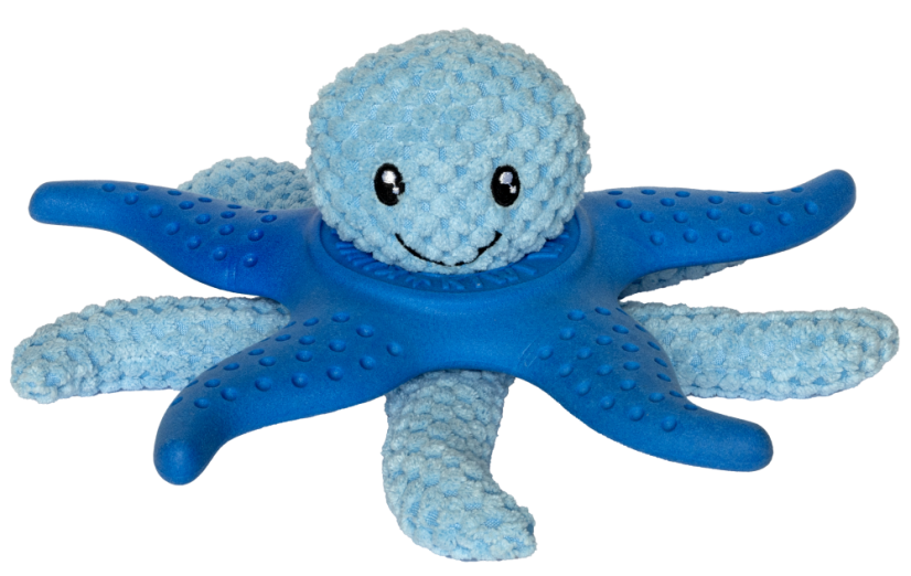 OCTOPUS & STARFISH z TPR pěny a plyše - Modrá
