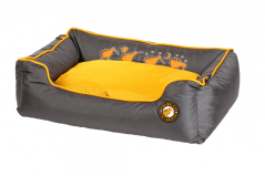 Pelech z ortopedické pěny - L - Oranžová/Šedá