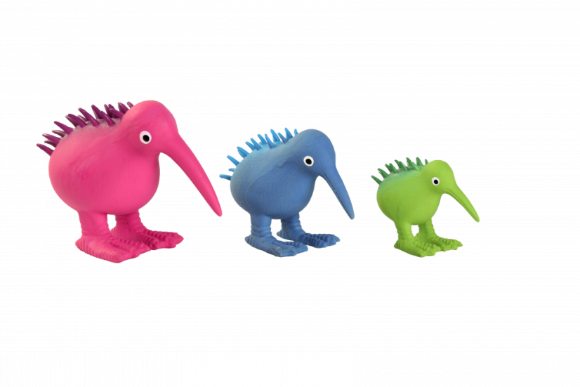 Latexová pískací hračka Kiwi L modrá