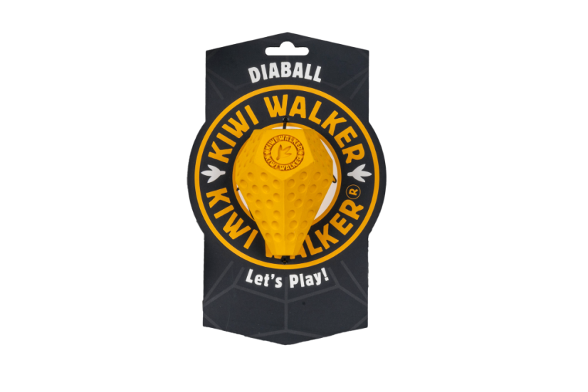 Gumová hračka DIABALL s dírou na pamlsky - MAXI - oranžová