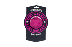 Gumová hračka ICOSABALL s dírou na pamlsky -MAXI- růžová