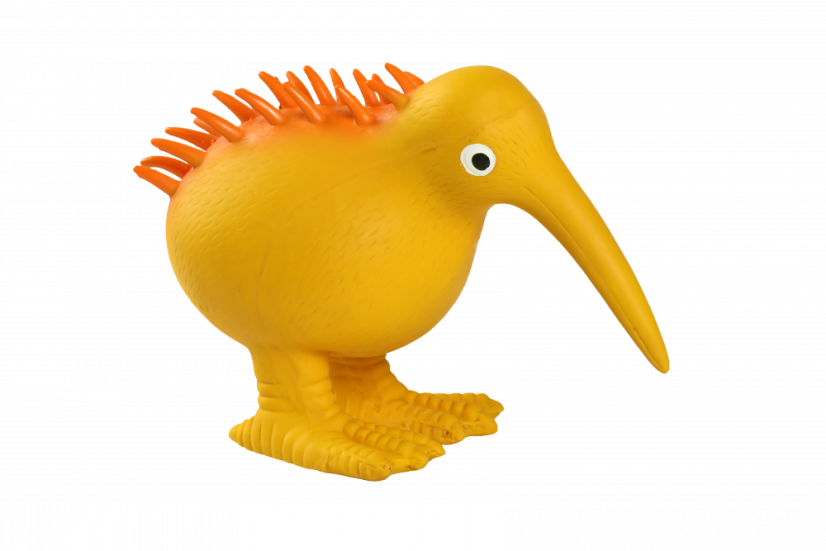 Latexová pískacia hračka Kiwi L oranžová